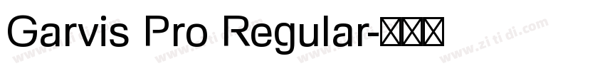Garvis Pro Regular字体转换